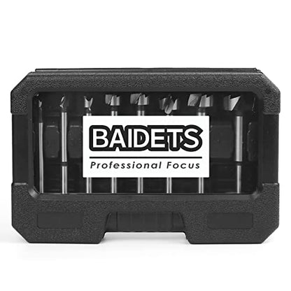 BAIDETS Forstner Bit Set 8Pcs - Forstner Bit Wood Drilling, Forstner Drill Bit with Center Positioning - size: 8 PCS