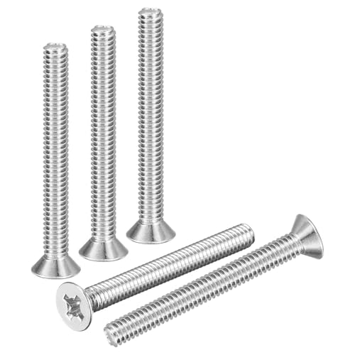 DTGN #8-32x1-1/2 Phillips Flat Head Machine Screw 304 Silver 30pcs - color: Silver, size: #8-32x1-1/2"