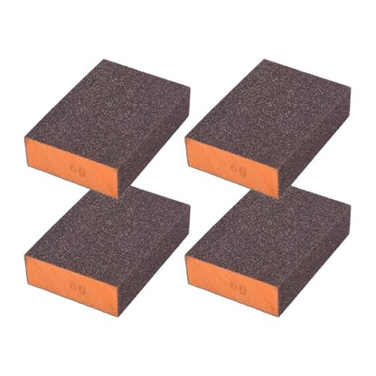 4Pcs 60Grit Sanding Sponges, Wet Dry Sanding Blocks - size: 60Grit