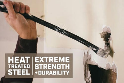 Spec Ops Tools Pry Bar, Crowbar for Demolition & Nail Pulling, High-Carbon Steel, 18" Flat Pry Bar - size: 18" Flat Pry Bar