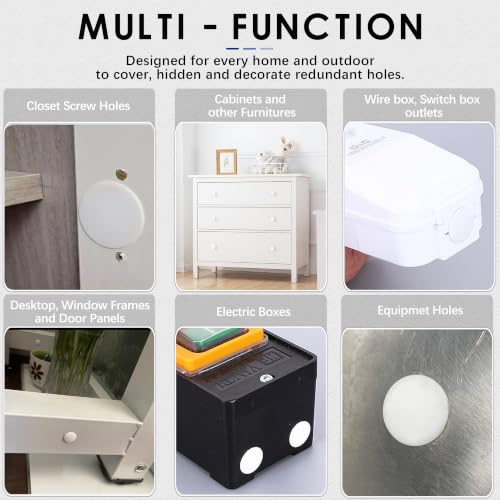 1-3/16 In/30 mm White Plastic Plug for Round Holes - style: 30mm (1-3/16")