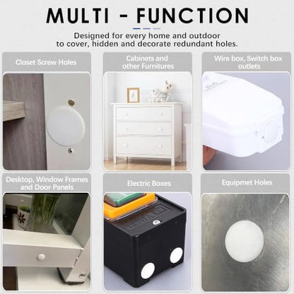 1-3/16 In/30 mm White Plastic Plug for Round Holes - style: 30mm (1-3/16")