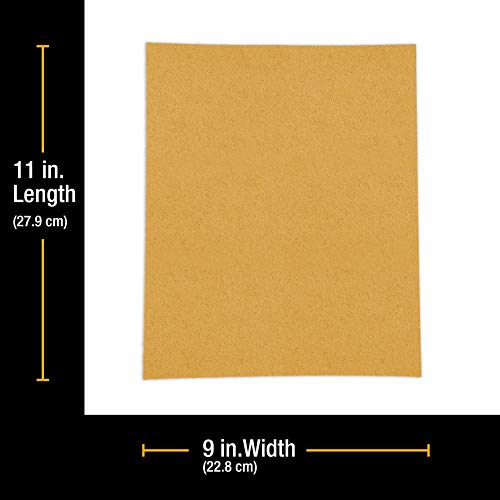 Dura-Gold Premium 9" x 11" Gold Sandpaper Sheets, 60 Grit (Box of 6) - Wood - size: 60-Grit
