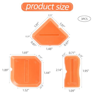 Caulk Tool Caulking Tool Kit, 3 Pcs silicone Grout Finishing Applicator Set