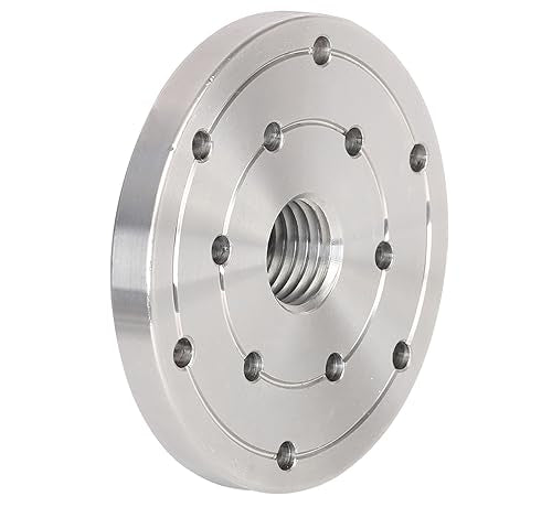4" Wood Lathe Steel Faceplate, 1”x8TPI Spindle Thread Woodworking Machine Chuck Face Plate