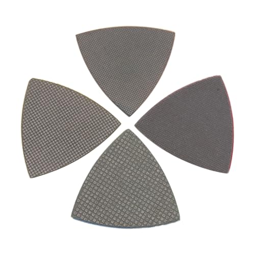 Triangular Diamond Polishing Pads for Corner Edge, Electroplated Sanding Pads for Oscillating Multi-Tools, 3’’(80mm), Grit 60-400, 4PCS - style: Mixed Grit 60-400