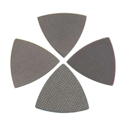 Triangular Diamond Polishing Pads for Corner Edge, Electroplated Sanding Pads for Oscillating Multi-Tools, 3’’(80mm), Grit 60-400, 4PCS - style: Mixed Grit 60-400
