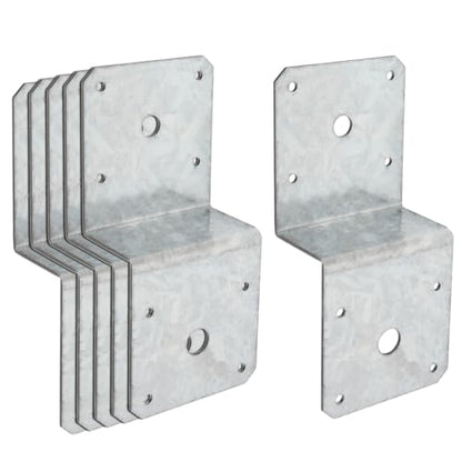 GBGS 6 Pack Deck Joist Tie,Z Bracket Fit 4x4 Post to 2x4 Beam,14 Gauge