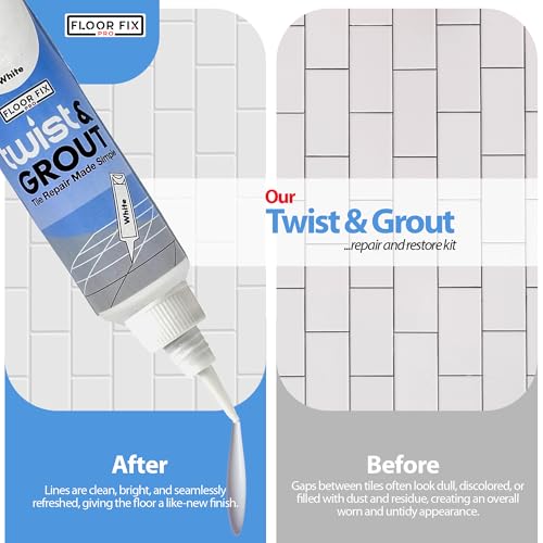 from Floor-Fix Pro Premixed Tile Grout Repair Kit, Light Gray - color: Light Gray