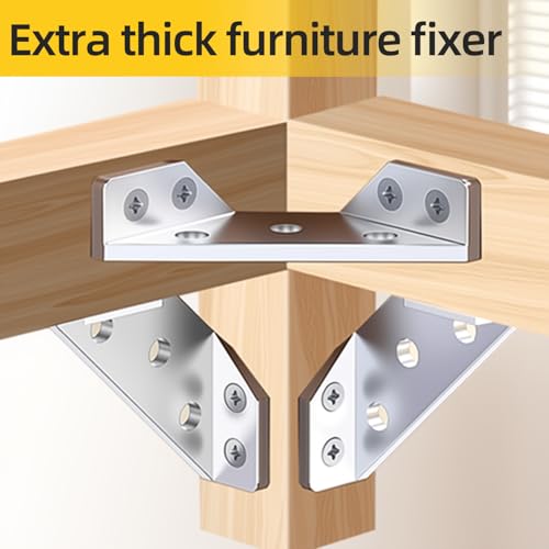 Stainless Steel Angle Brackets Heavy Duty – L Shaped Corner Brace for Wood Shelves,Furniture,Cabinet,Wall Mount Support,Rust-Resistant Metal Shelf Bracket 24Pack