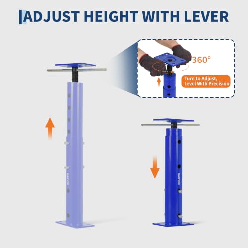 OUTLANE House Floor Jacks, 2 Pack 19"-36" Adjustable Jack Post 18000 LBS - color: Blue, size: 19"-36"