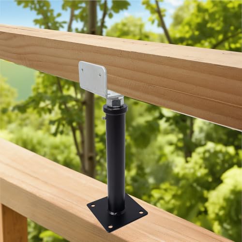 2 Pack U-Shaped Floor Jack - Adjustable Steel Beam Support for 4x2, 4x4, 4x6 Joists Heavy Duty Screw Jack with U-Head Telepost & House Jack.6-8.5 Inch Adjustment Range. - size: 6-9