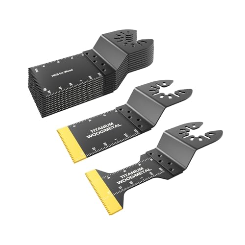 10pcs Oscillating Saw Blades Titanium Heavy-Duty Multitool Blades for Wood, Metal and Nail Cutting, Renovation and Demolition, Black - color: Multicolor