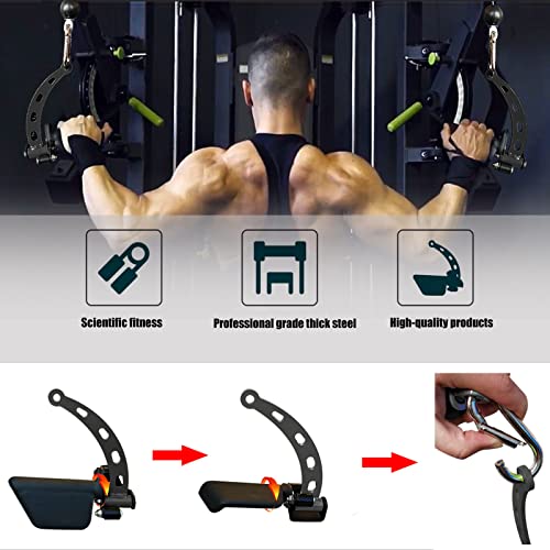 Adjustable Lat Pull down Bar, Cable Machine Attachments for Gym, Home Gym Fitness T-bar Row Pulldown Attachments, Lat Pull Down Machine Wide Grip Neutral Grip Handle - color: SP-B04