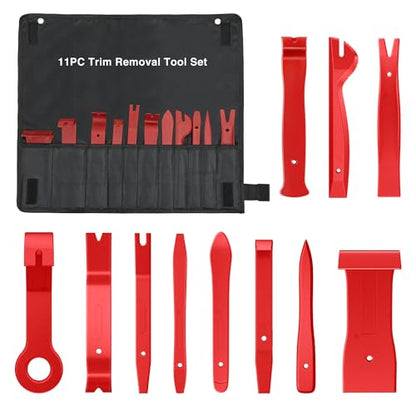 GOOACC 11PCS Auto Trim Removal Tool Kit Red - color: 11pcs Trim Removal Tool Red