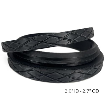 2.0" ID Plastic Threaded Ring Set for Bowls, Cups, Containers, Lids, Urns, Vessels, Woodturning Projects (2.0" ID 2.7" OD) - size: 2.0" ID 2.7" OD