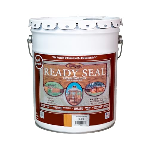 Ready Seal Exterior Wood Stain & Sealer, Natural Cedar, 5 Gallon - color: Natural Cedar, size: 5 Gallon