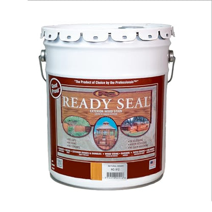 Ready Seal Exterior Wood Stain & Sealer, Natural Cedar, 5 Gallon - color: Natural Cedar, size: 5 Gallon