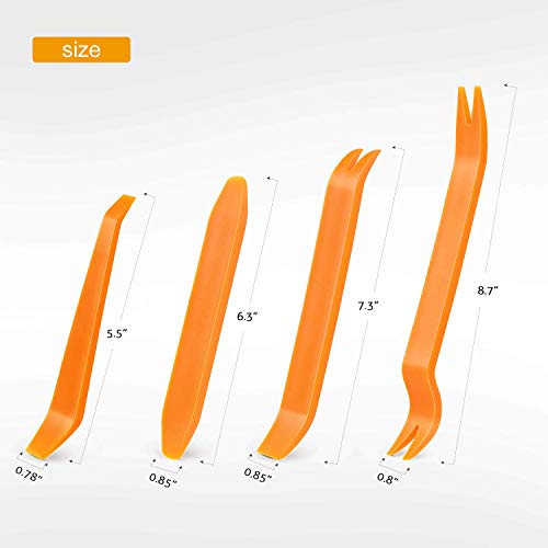 GOOACC Car Clip Panel Audio Video Dashboard Dismantle Kits Installer Removal Tool-4PCS - color: 4PCS Trim Removal Tool Yellow