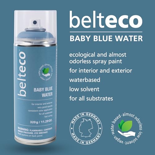 Baby Blue Spray Paint | Water-based Light Blue Spray Paint - color: Baby Blue Water, size: 11.29 Ounce (Pack of 1)