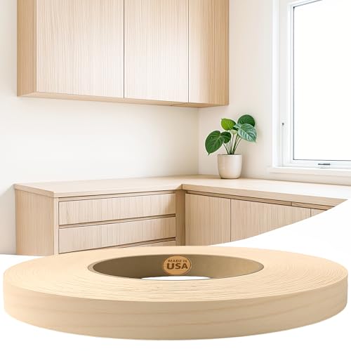 Edge Supply Birch 2 in x 50 ft Roll – Pre-Glued Iron On Wood Veneer Tape – Wood Veneer Edge Banding Tape with Hot Melt Adhesive, Smooth Sanded Finish Ideal for Furniture & DIY, Made in USA - color: Birch, size: 2 in x 50 ft