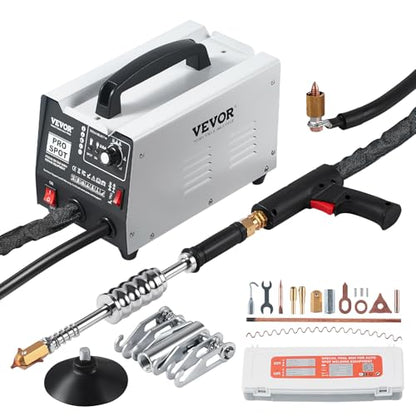 VEVOR Stud Welder Dent Repair Kit, 110V Auto Body Spot Welding Dent Puller Machine with 7 Welding Modes & Adjustable Power, 1.8KW Spot Welder Dent Removal Tool for Car, Truck Dent Repair - style: Manual Welding
