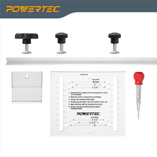POWERTEC 72224 Cabinet Hinge and Hardware Jig Kit, Concealed Hinge Jig and Precision Marking System for Installing Pulls, Knobs, Handles on Cabinet & Drawer, and Cabinet Hinges Installation - style: Concealed Hinge Jig and Precision Marking System