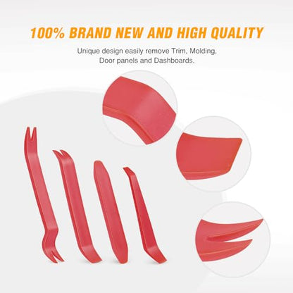 GOOACC Auto Trim Removal Tool Kit No-Scratch - color: 4PCS Trim Removal Tool Red