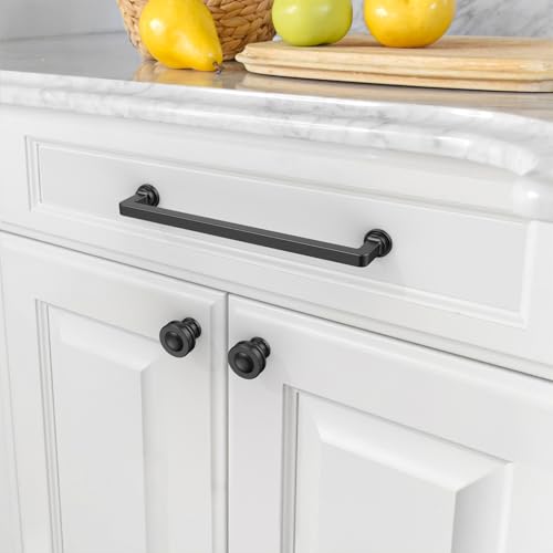 10 Pack 7.5 Inch Matte Black Cabinet Pulls, Kitchen Hardware - color: Matte Black, size: 7.5" Hole Center