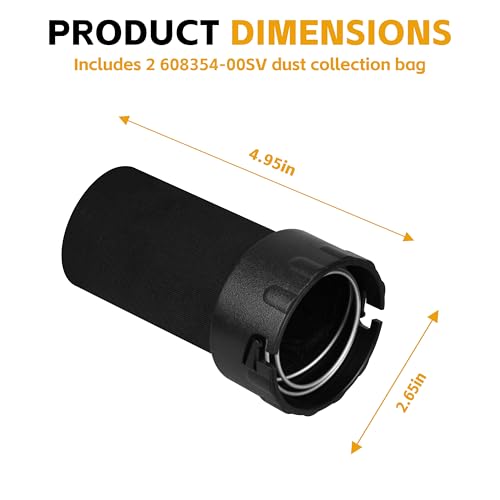 2Pcs 608354-00SV Dust Bag for DeWalt Orbital Sander D26451 D26453 DW421