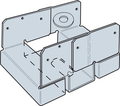 Simpson Strong-Tie ABA46Z ABA ZMAX Galvanized Adjustable Standoff Post Base for 4x6 (Pack of 10) - size: 10 Pack
