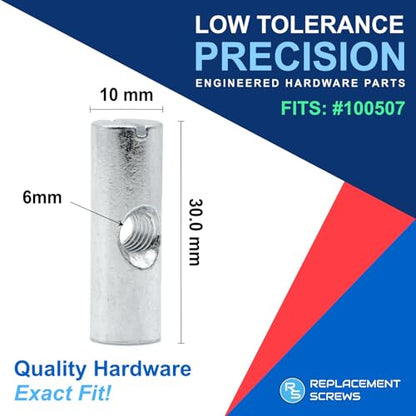 ReplacementScrews Cross Dowel Barrel Nuts Compatible with IKEA Part 100507