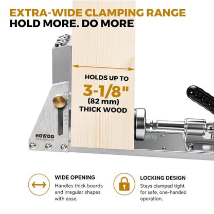 Pocket Hole Jig Kit, Professional Metal Pocket Screw Jig System