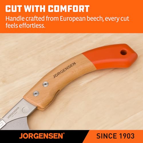 JORGENSEN KATABA 10-3/8 Inch Japanese Pull Saw with Curved Handle