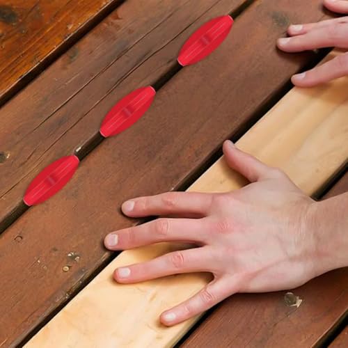 UKCOCO 12 Pack Deck Board Spacer Rings 1/4 inch Deck Spacers for Decking Board Spacers Straightening Tool Portable Alignment Rings for DIY and Contractor Installations