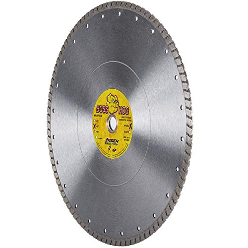 Delta Diamond Boss Hog 14 Inch Turbo Premium Diamond Blade for Masonry, Brick, Block, Pavers, Concrete, Stone, Wet/Dry Cutting, Continuous Rim (14") - size: 14 Inch