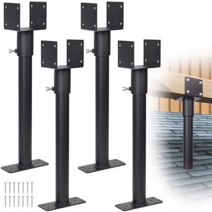 4 Pack 304 SS 3.6" Heavy Duty Saddle Roof Riser 18-1/4" High - color: Set 4