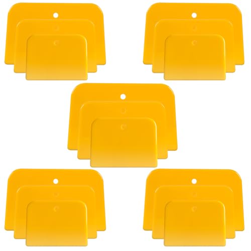 Body Filler Spreaders (Pack of 15) - 4, 5, 6 Inch Reusable Auto Body Plastic Filler Spreader Tool for Automotive Body Applying Fillers, Putties, Glazes, Caulks - Autobody Paint Repairs - size: 3Size