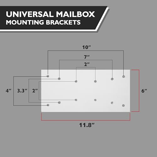 Ilyapa Mailbox Post Kit for Outside - 43x4x4 Metal Post Sleeve - White - color: White Single