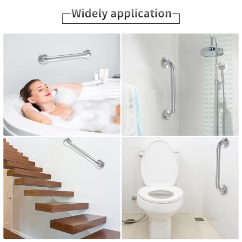 Grab Bars for Shower, 2 Pack 16 in Anti Slip Safety Bath Handle for Senior - size: 16 Inch