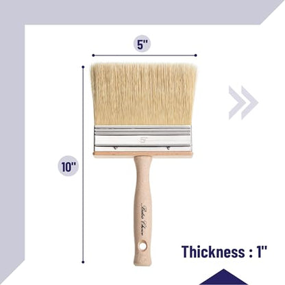 Bates- Deck Stain Brush, 5 Inch, Wooden Handle, Wood Stain Brushes for Wood - size: 5 inches