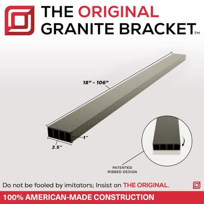 The Original Bridge Bracket, 50in. x 2.5in. x 1in. - color: Black, size: 50 in.