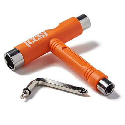 [CCS] Skateboard Tool - All in One T Tool, Metal T Tool W/Grip File, or Y Tool W/Rethreader - color: Orange