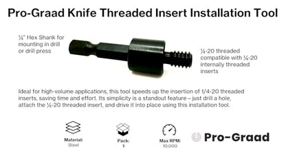 DT-4 Threaded Insert Driver, 1/4"-20, 1 Pack