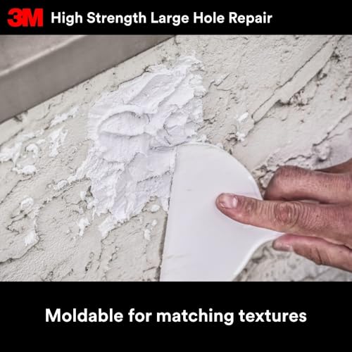 3M High Strength Fiber Reinforced Spackling Compound, 12 oz (6-Pack), Fast-Drying Wall Repair for Large Holes up to 5" – Fills Drywall, Plaster, Stucco, Concrete, Wood – Indoor/Outdoor, Paintable - size: 12 oz (6-Pack)