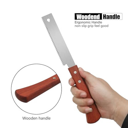 Mini Hand Saw, 6 Inch Flush Cut Saw 17 TPI Trim Saw for Woodworking Tools Small Projects