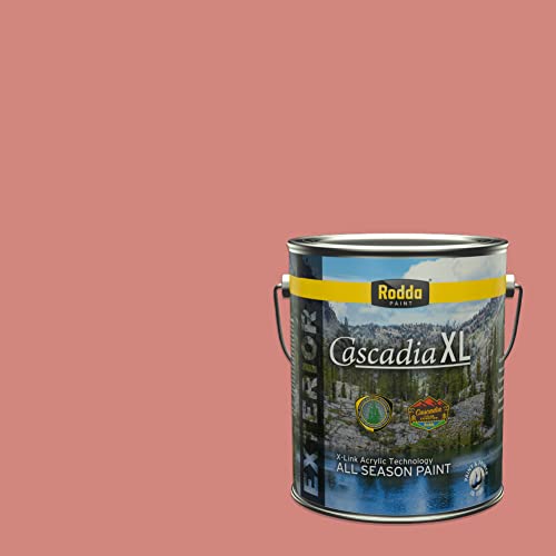 Rodda Paint CASCADIA XL Exterior Satin Paint & Primer in One, 1-Gallon, Marble Pink - color: Marble Pink, size: 128 Fl Oz (Pack of 1)