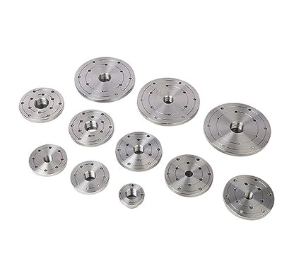 6" Wood Lathe Steel Faceplate, 1-1/4”x8TPI Spindle Thread Woodworking Machine Chuck Face Plate