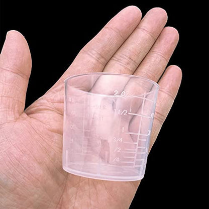 30 Pcs Plastic Graduated Cups, 60ml/2oz Clear Scale Cups - size: 60 milliliters