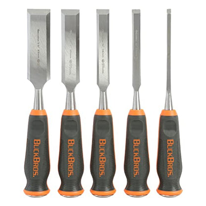 Buck Knives 1/4, 1/2, 3/4, 1, 1-1/4 COMFORT GRIP CHISEL SET - style: 5 Piece